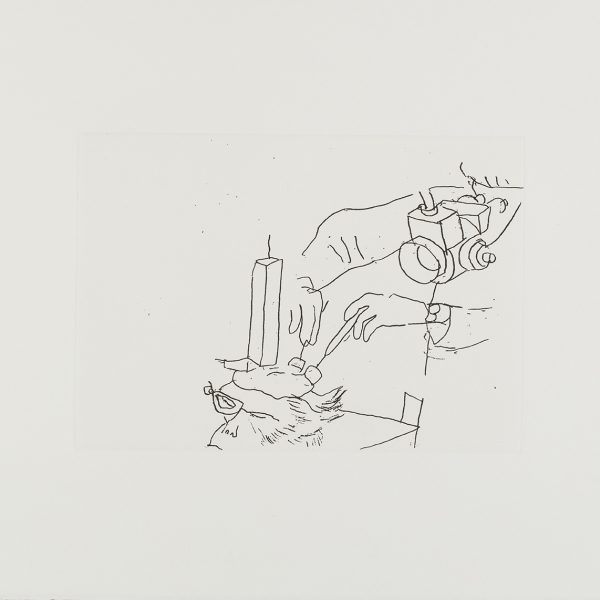 Alexander Roob, "Affe", Radierung, 2009