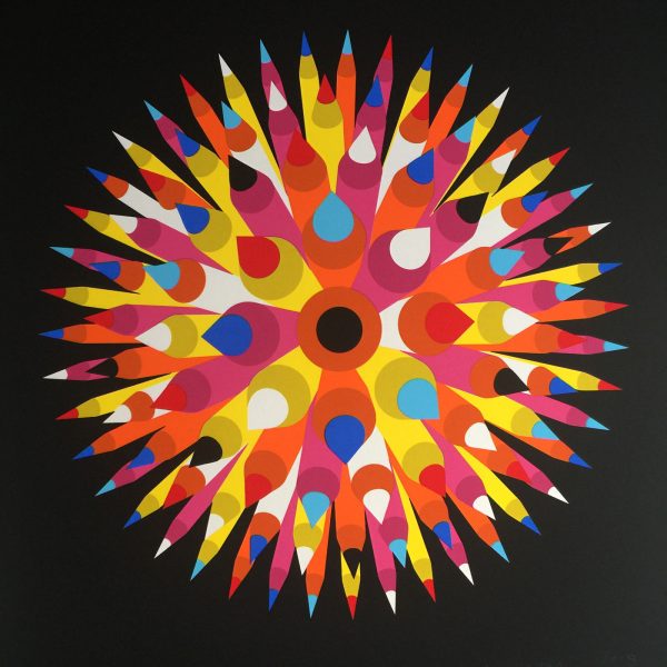 Christoph Niemann, Planet Pencil, 7-Farb-Siebdruck mit wasserlöslichen Farben, 2018